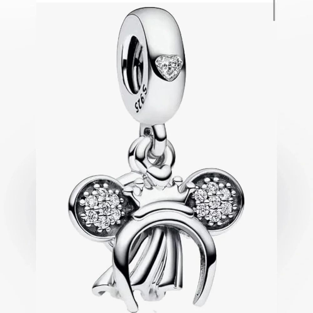 NWOT Minnie Mouse Bridal Ear Headband & Ring Disney x Pandora FIT Double Charm